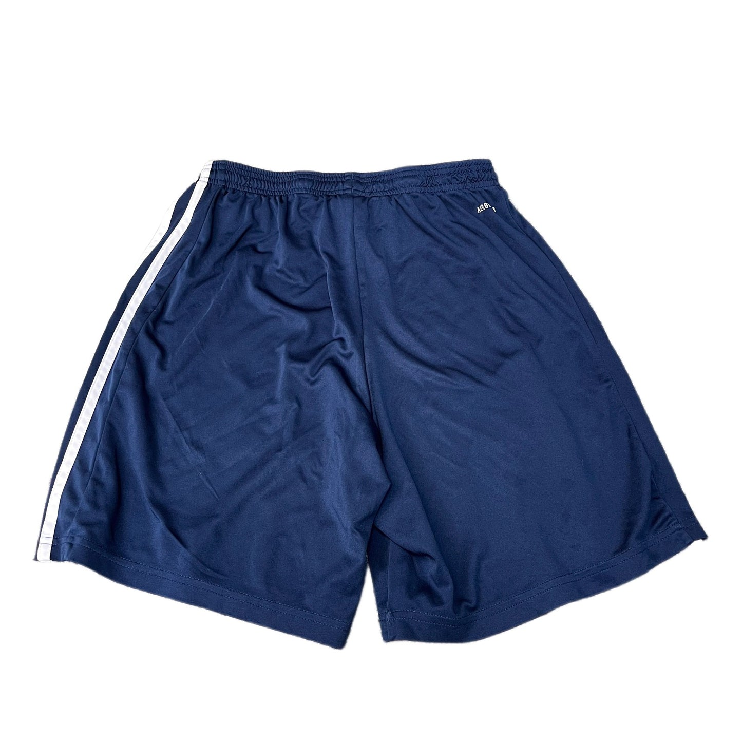 Adidas Aeroready Athletic Shorts Fits as Mens XS 25" Waist Blue White 3-Stripes