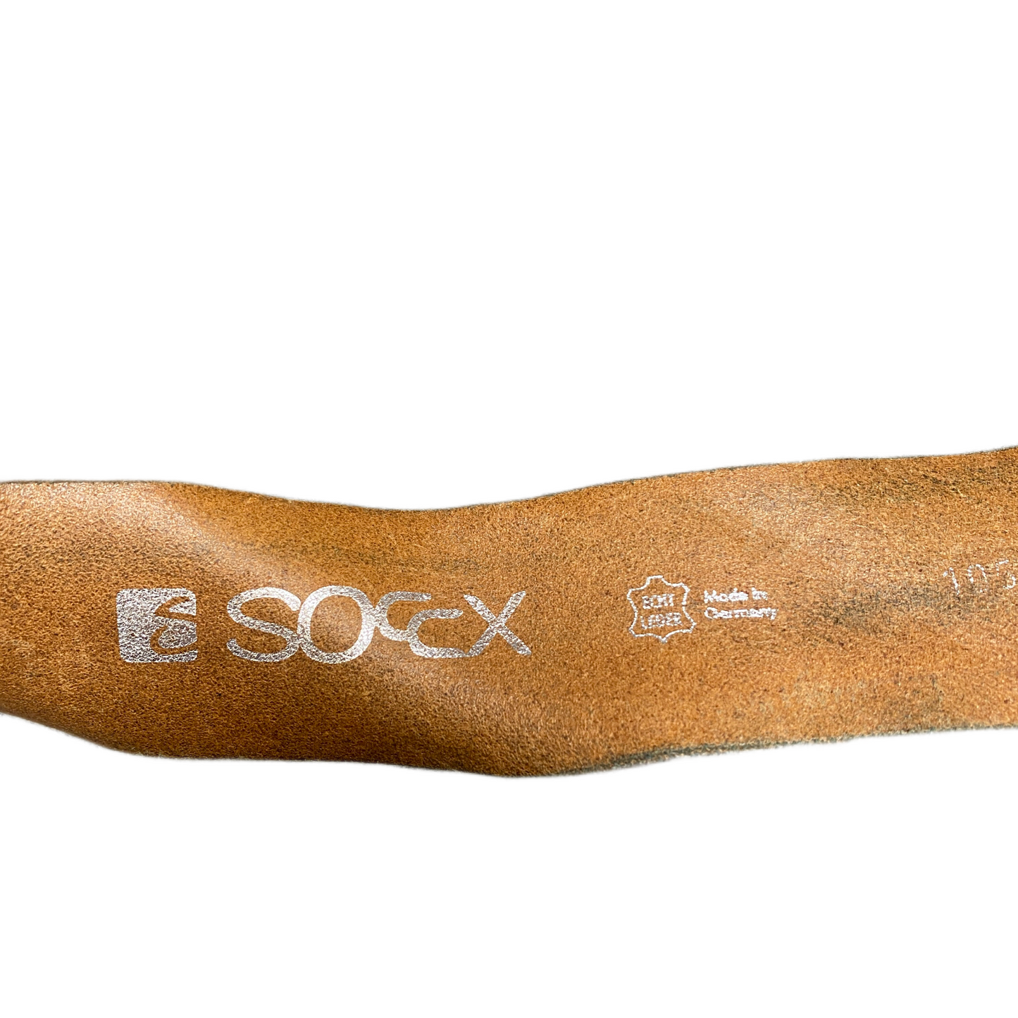 SOCCX Waist Belt Womens Beige Cowhide Leather Adjustable Silver Buckle 43 inches