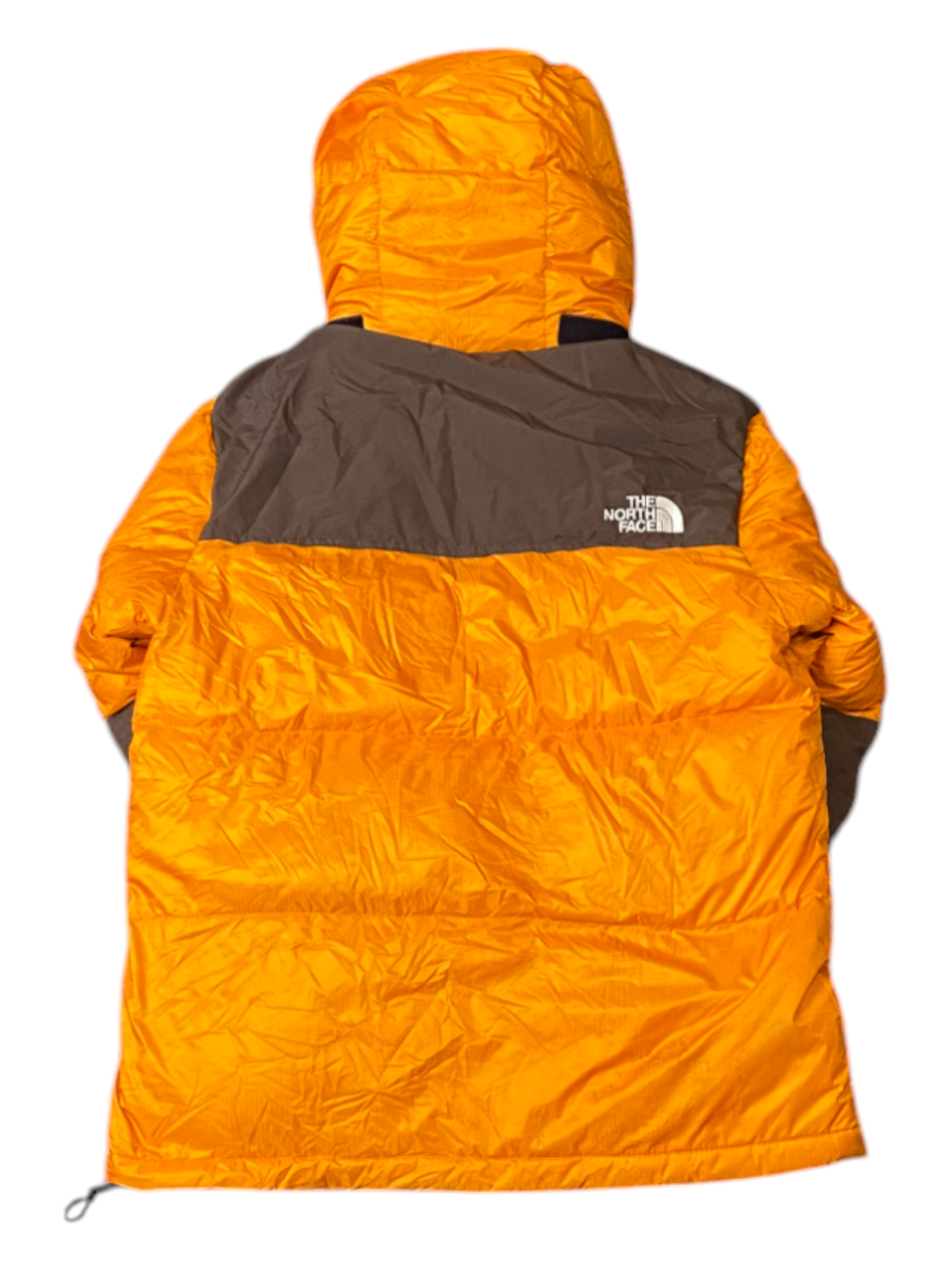 The North Face Nuptse 800 Down Puffer Jacket Men Small Orange Softshell Full Zip