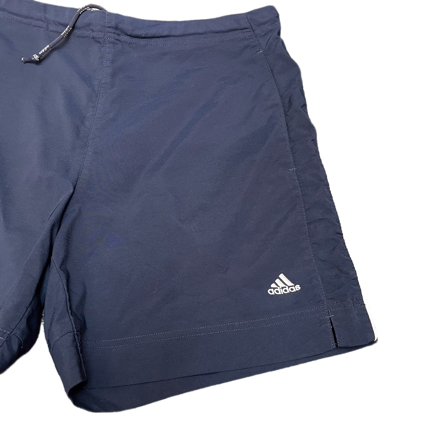 Adidas Athletic Shorts Mens M 32" Waist Navy Gym Training Drawstring Back Zip