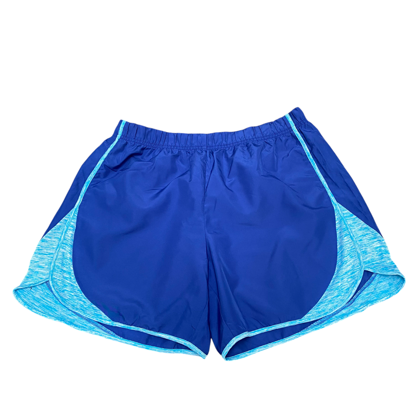 Running Sprinter Shorts Womens Large Blue Athletic Fit Workout Elastic Waist