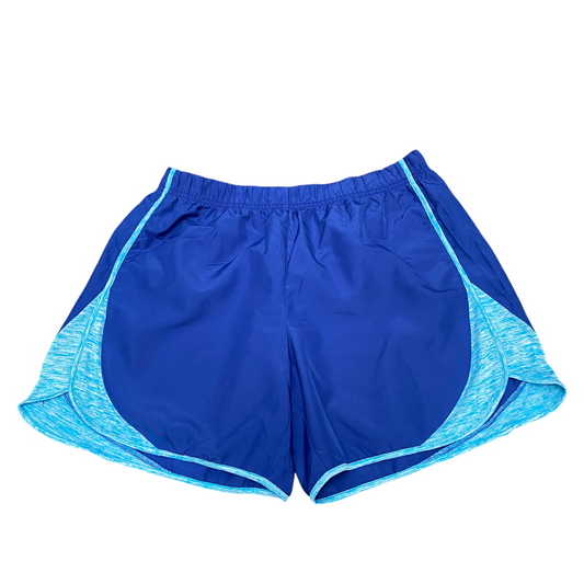 Running Sprinter Shorts Womens Large Blue Athletic Fit Workout Elastic Waist
