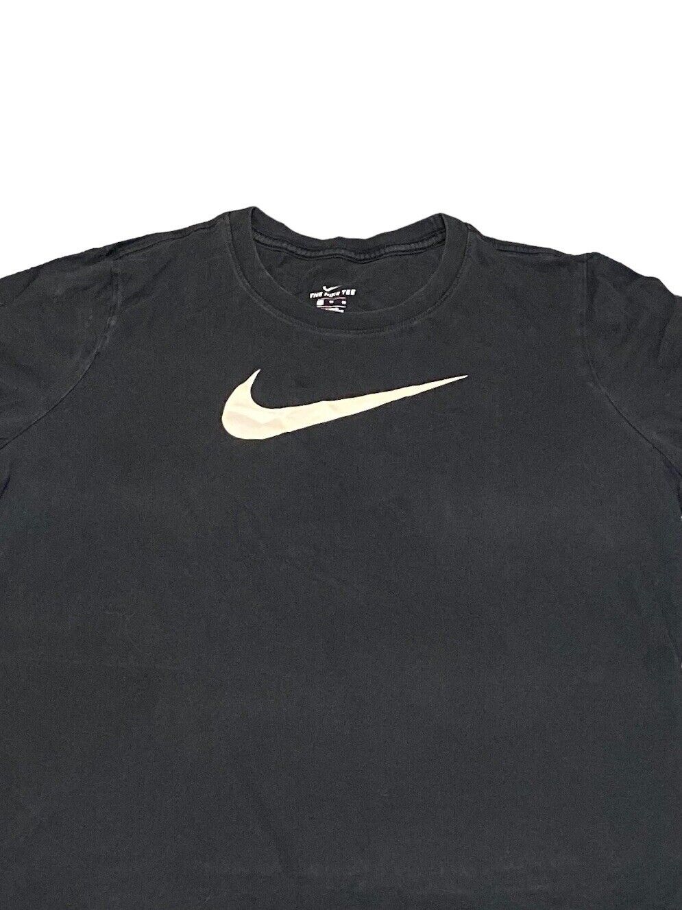 Nike T-Shirt Black Womens XL Front Logo