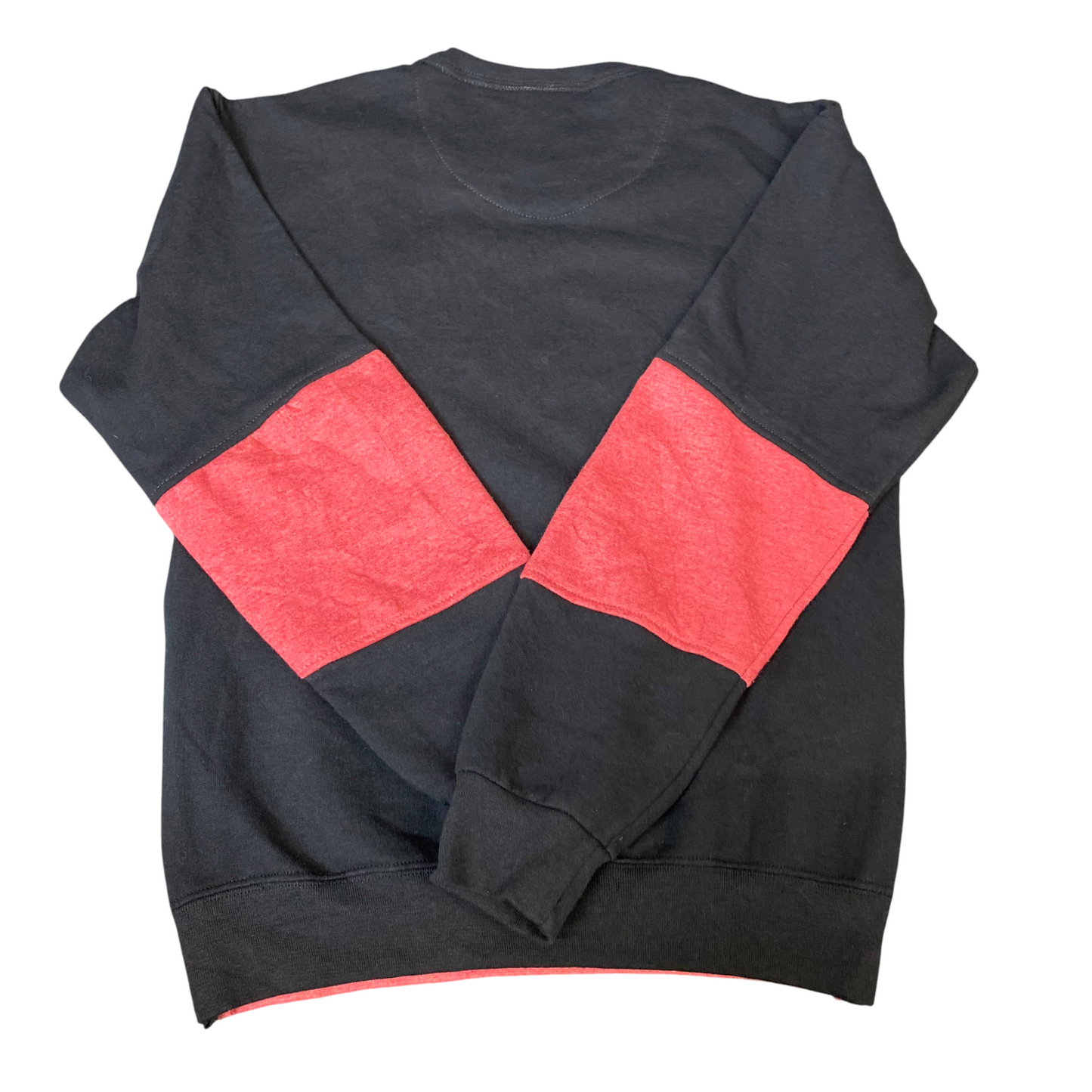 Nike Reworked Sweatshirt Mens S Coral Black Embroidered Spellout Logo Vtg Y2K