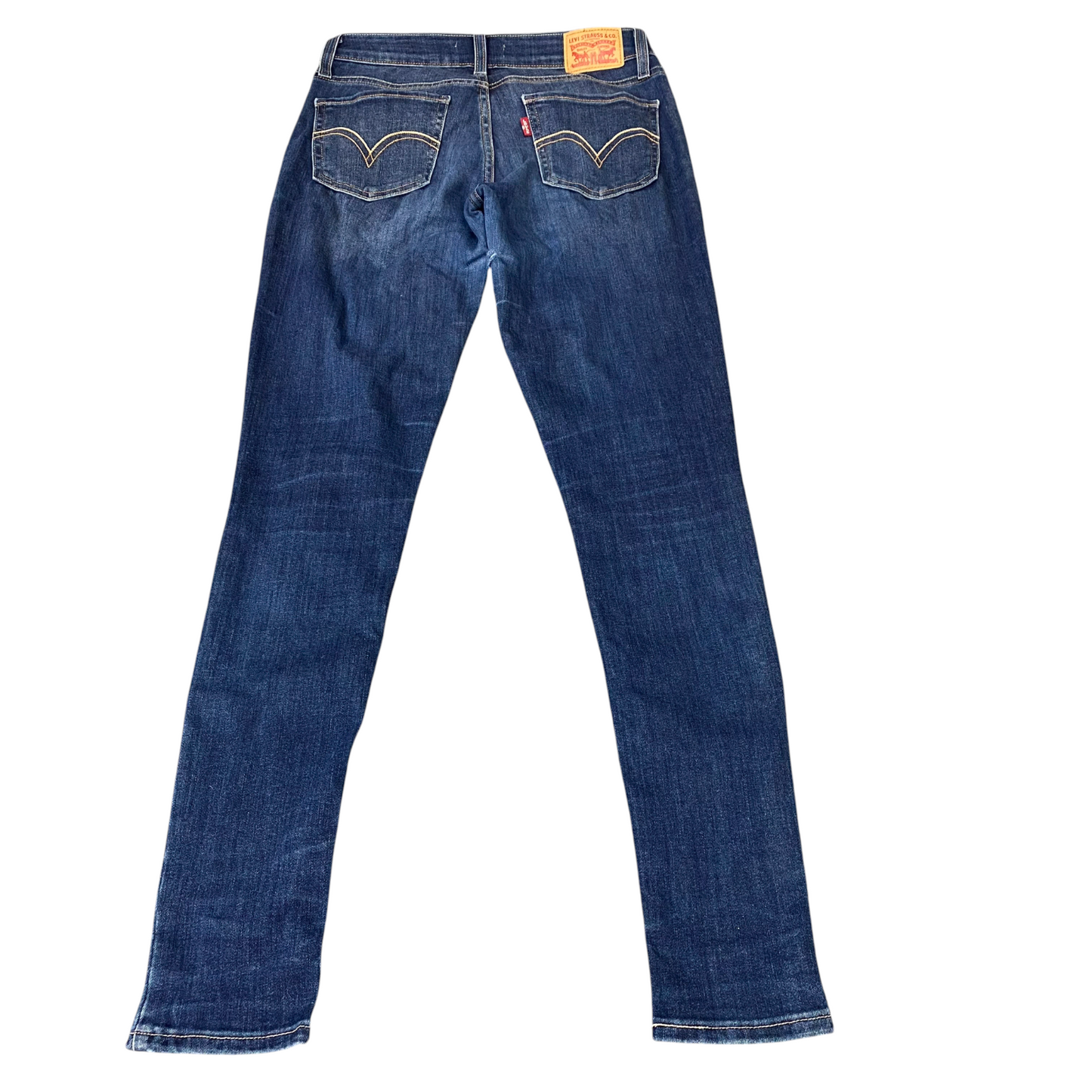 Levi's Jeans Womens 27W 31L Blue Denim Premium Faded Stretch Slim Fit Skinny Leg