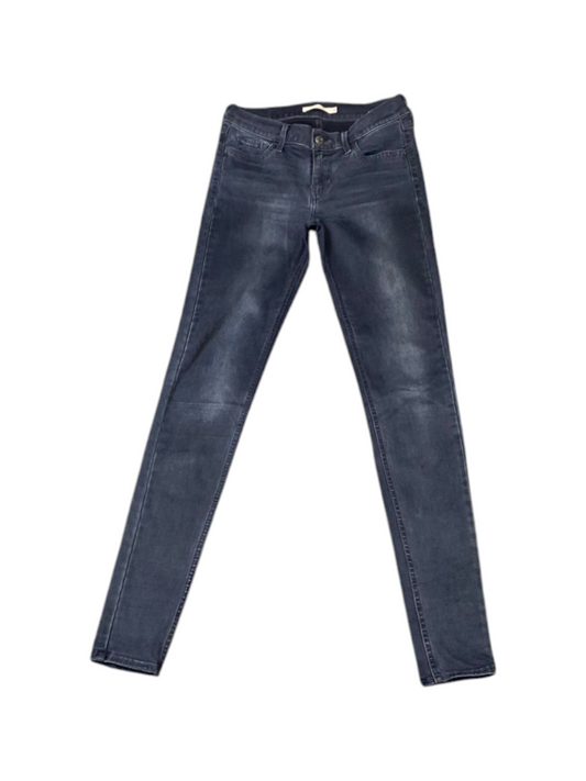 Levi's Jeans Womens 28W 32L Black Denim Comfort Stretch Skinny Leg Five Pocket