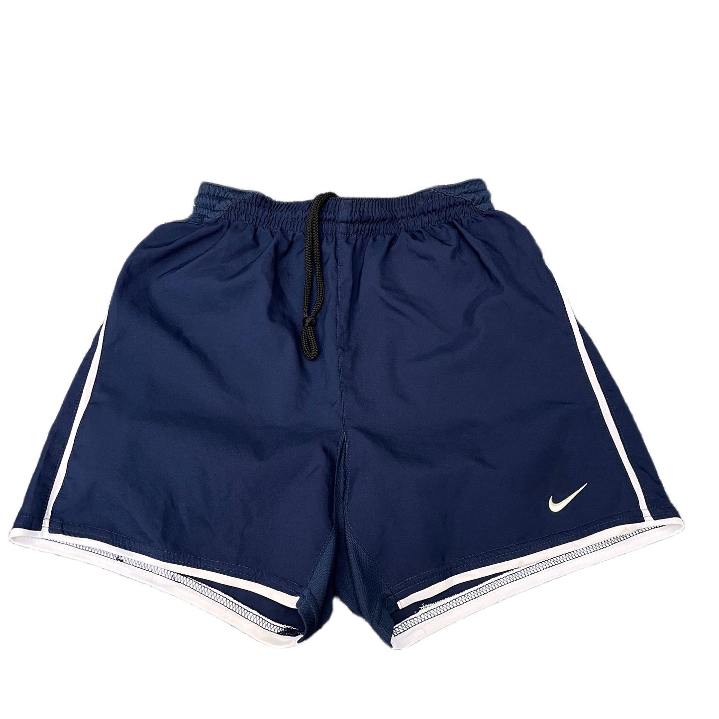 Nike Fit Dry Athletic Shorts Fits as Womens Small 22" Waist Navy Blue Drawstring