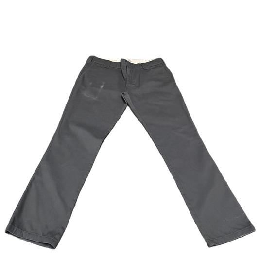 Dickies Chino Pants Fits as Mens 41" Waist Grey Regular Fit Hook & Eye Trousers