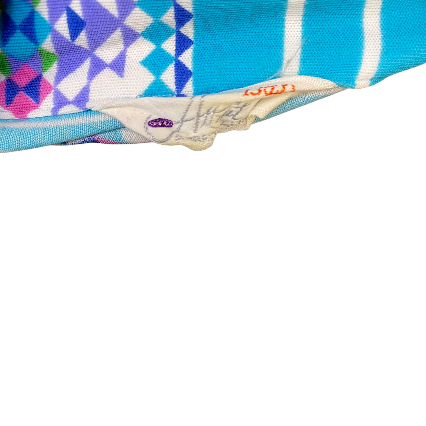 Shirt Top Womens M Blue Aztec Print Casual Short Sleeve Collared Button Front