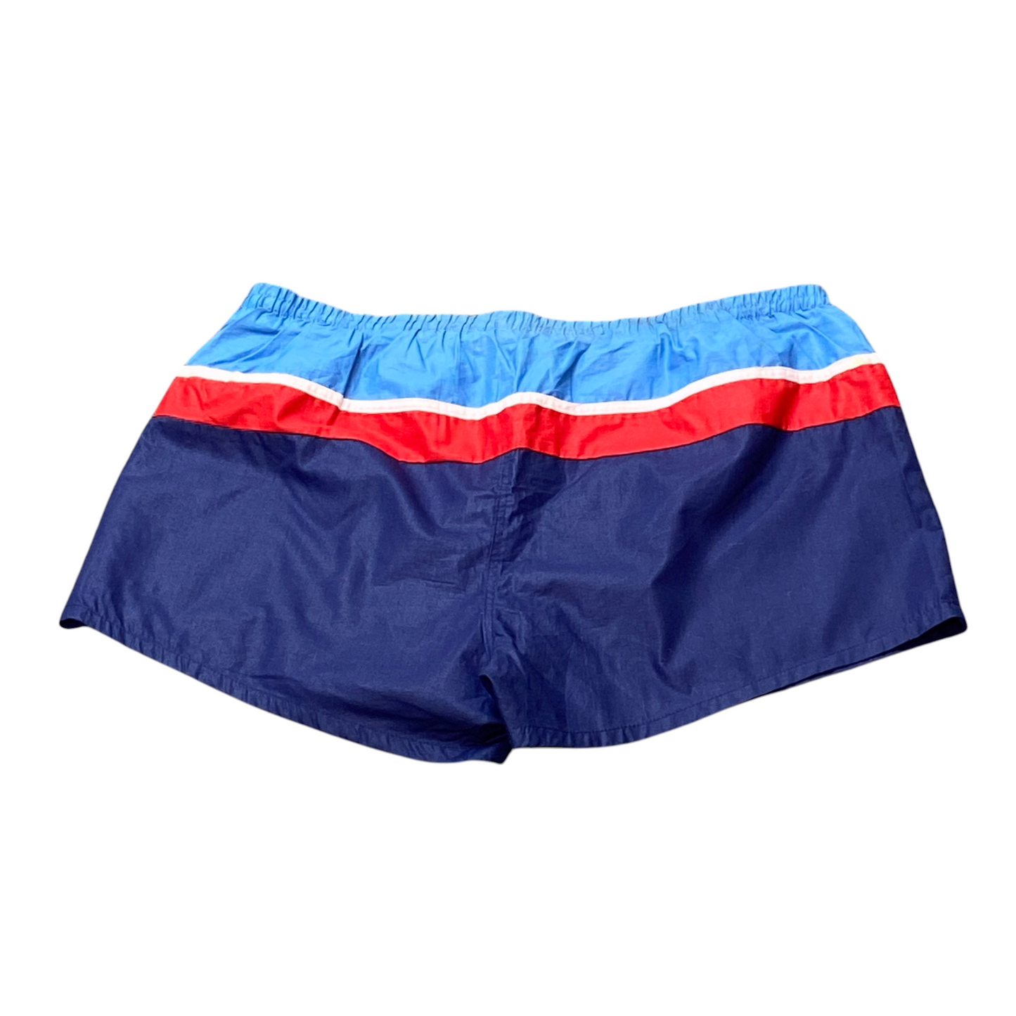 Rodeo Sprinter Running Shorts XL Blue Colorblock Logo Elastic Waist Drawstring