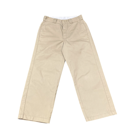 Dickies Trousers Womens Medium Beige Straight Fit Slash Pockets Workwear Outdoor