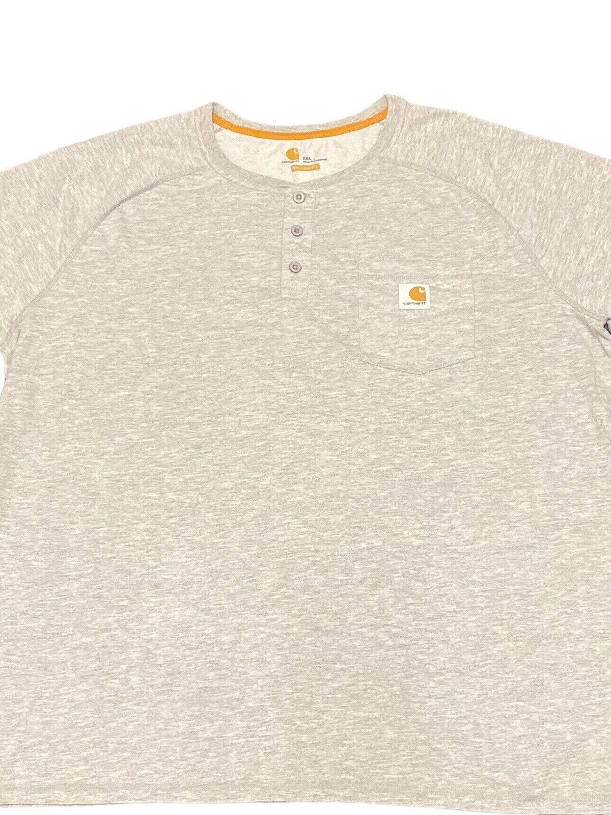 Carhartt Buttoned T-Shirt Grey Mens XXL Chest Logo