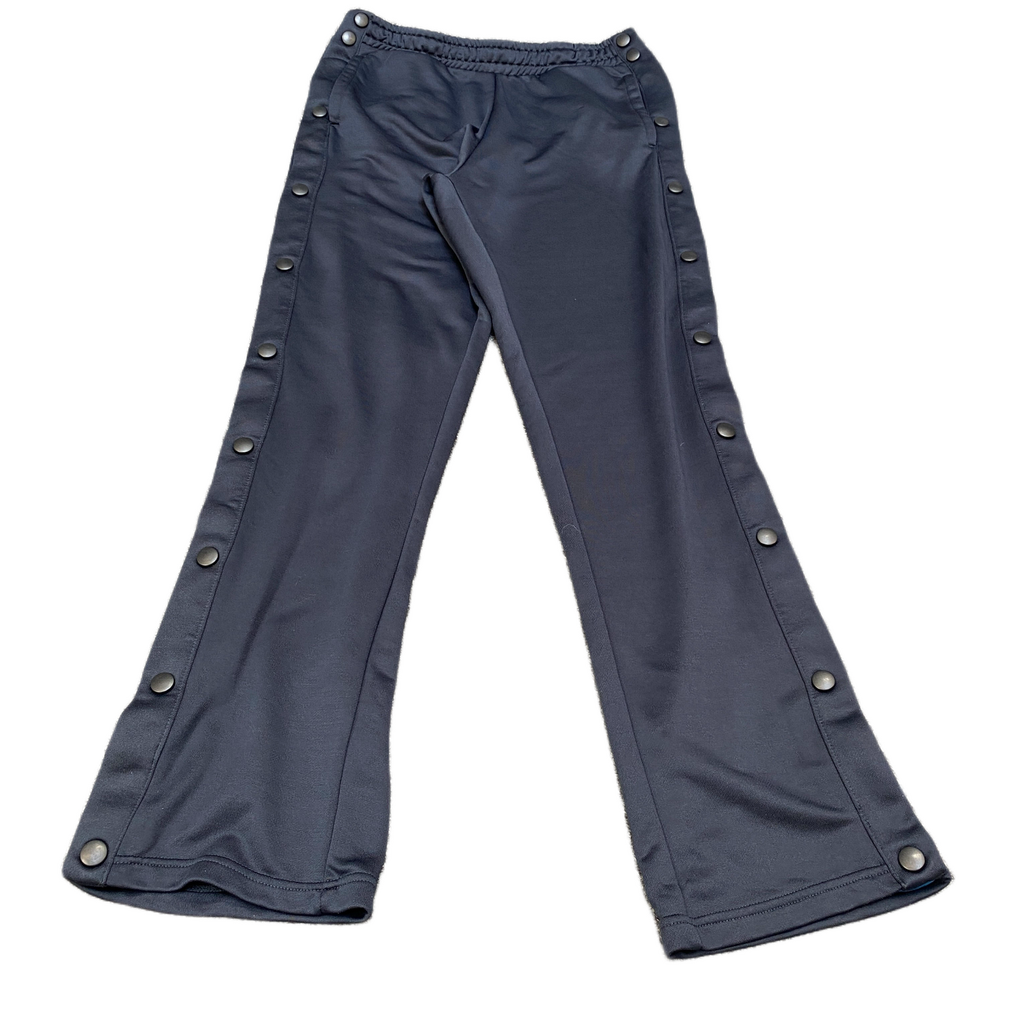 Crane Joggers Fits as Womens 29" Waist Black Side Snap High Waisted Trousers