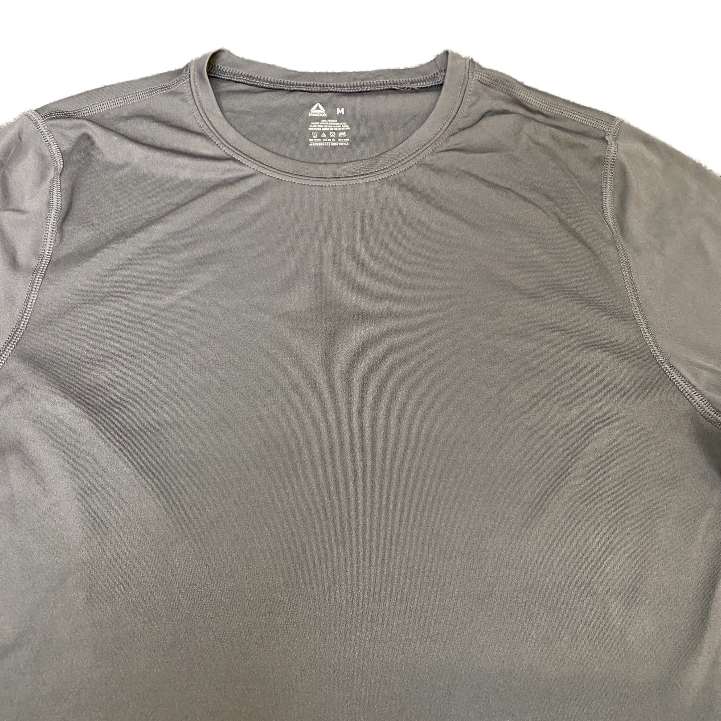 Reebok T-Shirt Mens Small Grey Lightweight Moisture-Wicking Crew Neck Summer Tee