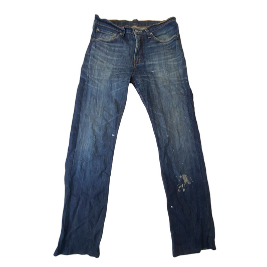 Levi's Jeans Mens Large Blue Denim Straight Fit Medium Wash Pockets Outdoor