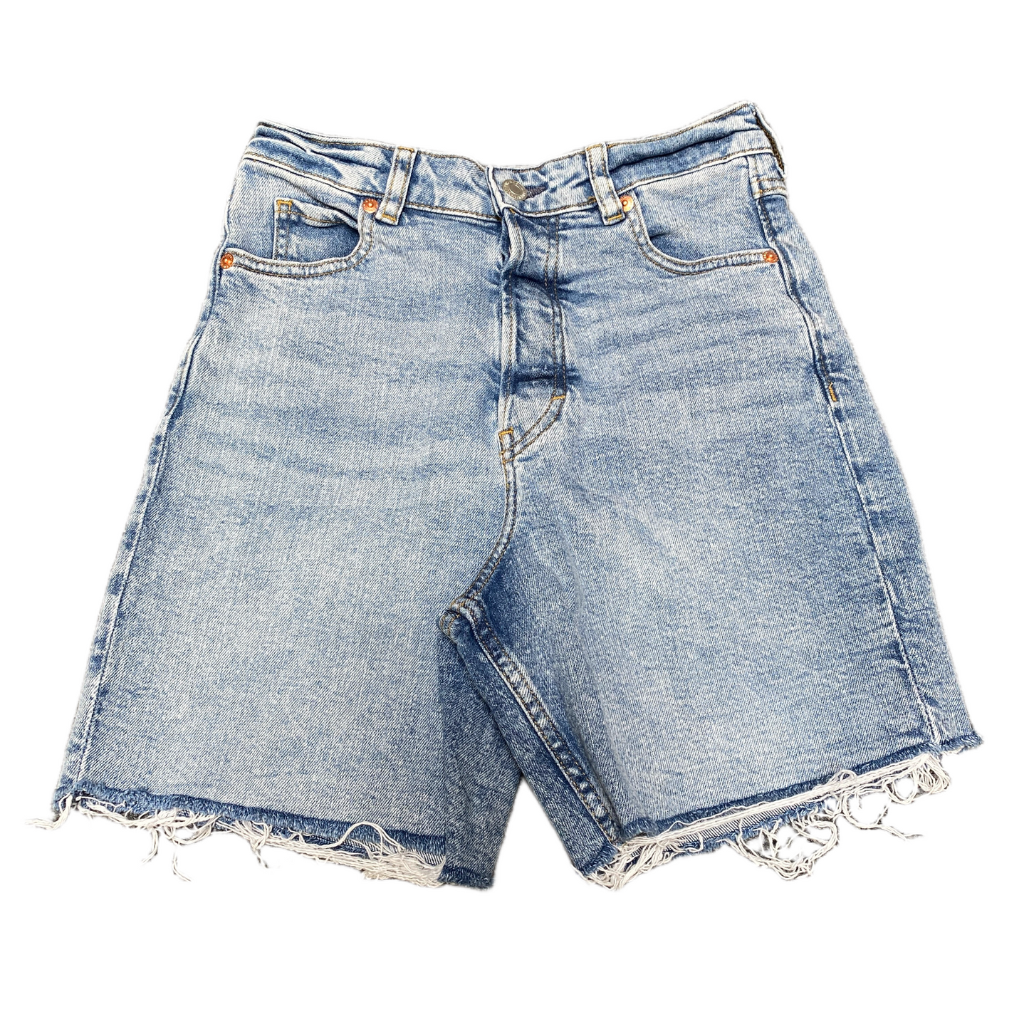 & Denim Cut Off Shorts Womens Small 25" Waist Blue Medium Wash High Waisted 90s