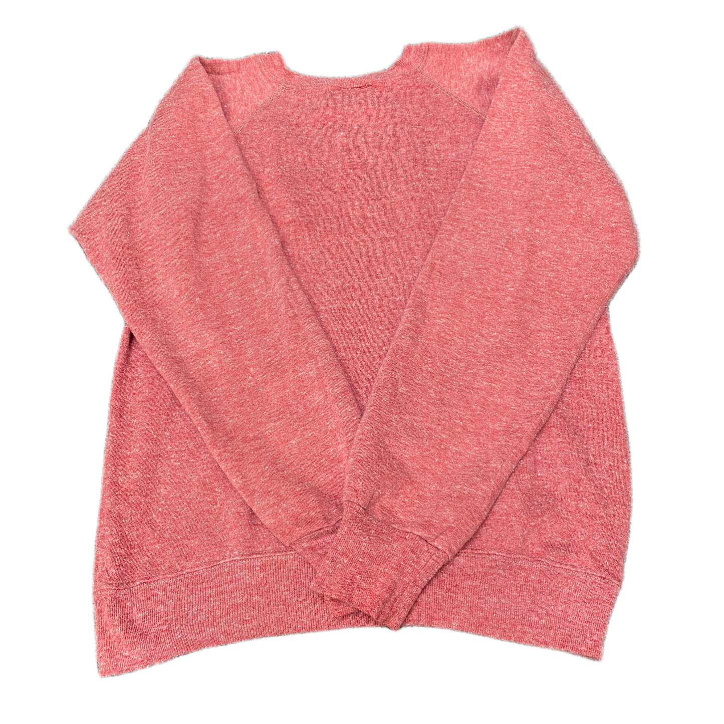 Lee Sweatshirt Womens Small Pink Fleece Lined Spellout Logo Crew Neck Pullover