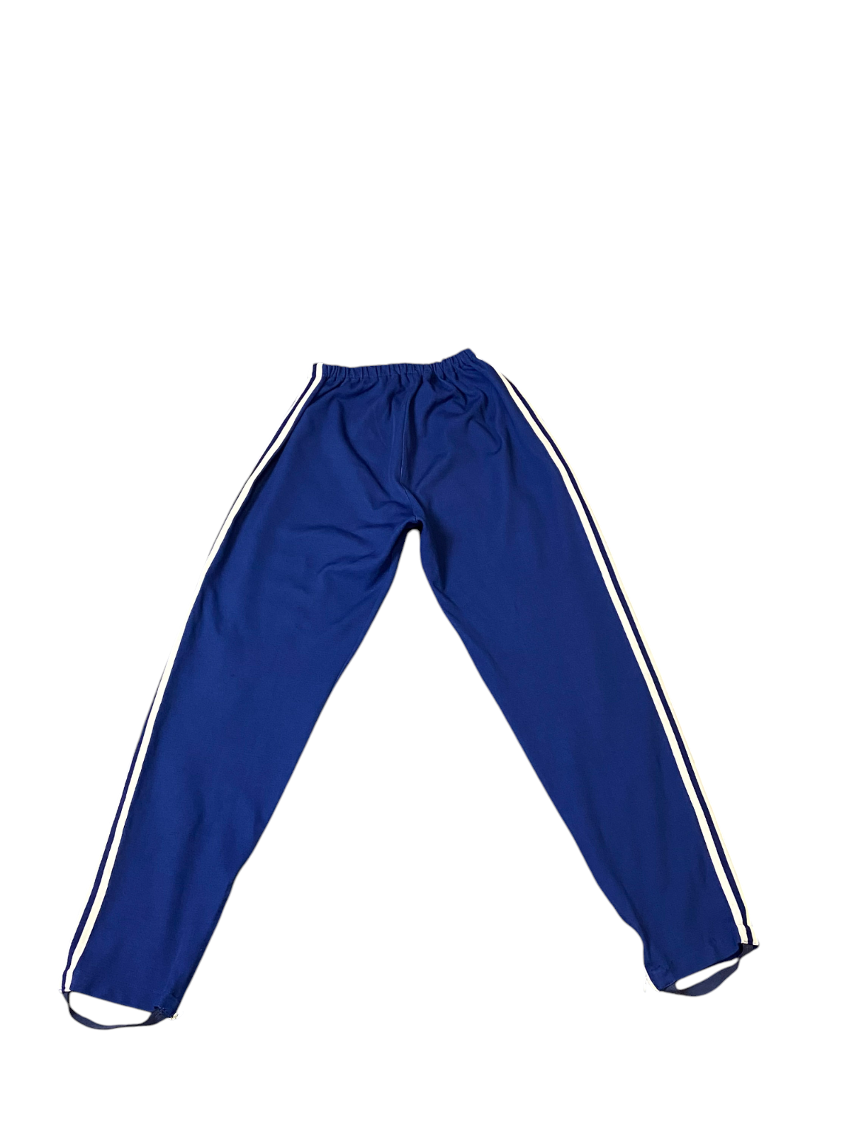 Womens Stirrup Pants Small Blue Stretch Skinny Leg Elastic Waist Drawstring