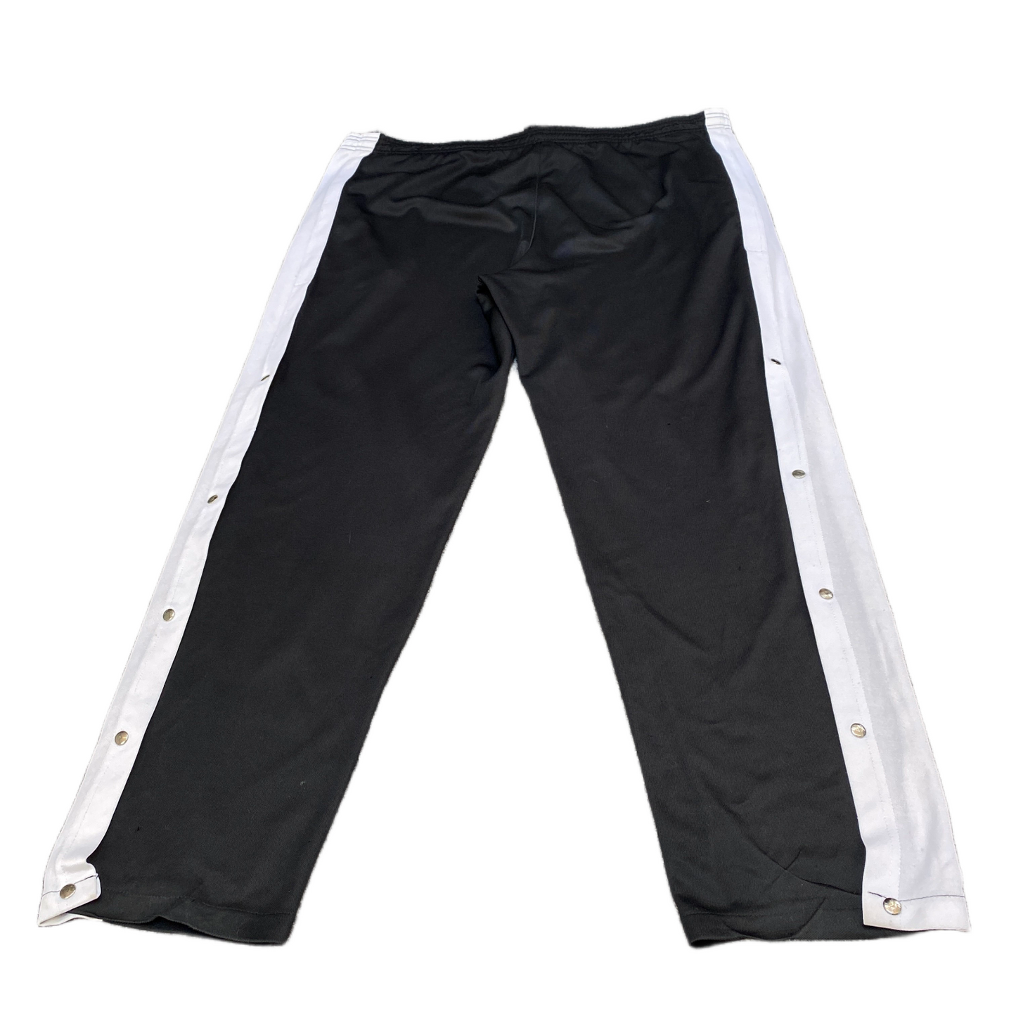 Active Track Pants Fits as Men 42" Waist Black White Back Snap Button Trousers