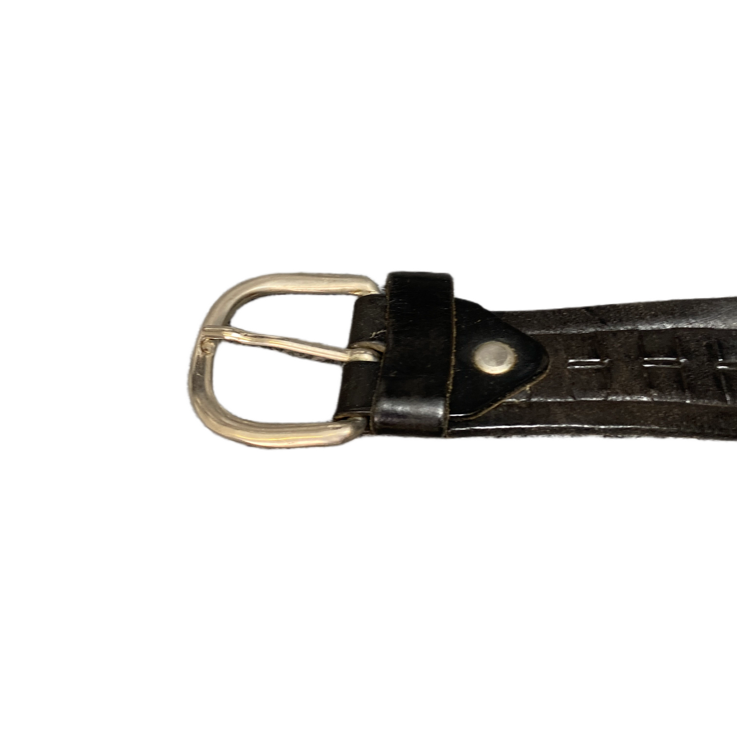 Balestra Waist Belt Mens Black Leather Adjustable Silver Pin Buckle 36 inches