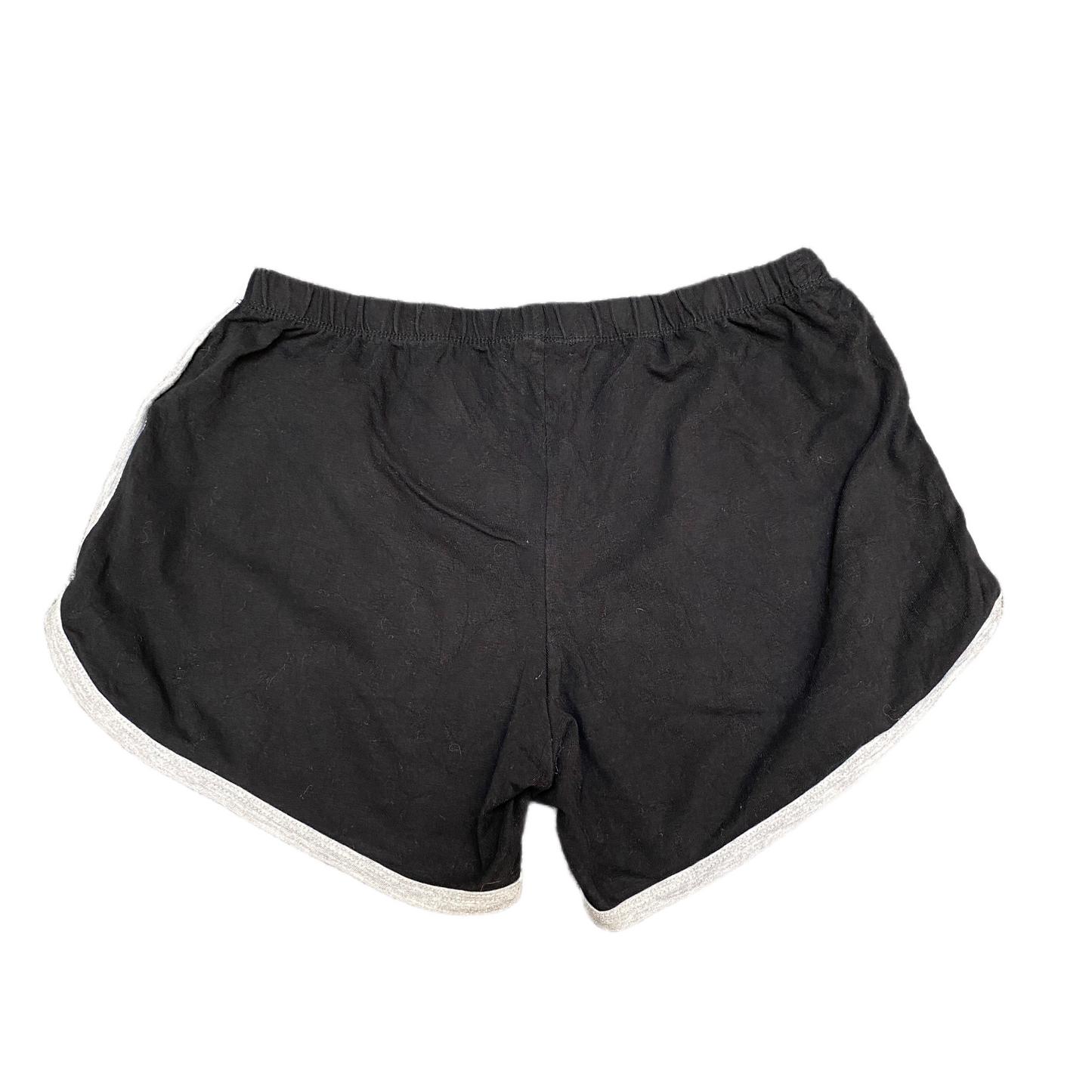 Running Sprinter Shorts Women L 26" Waist Black Athletic Gym Workout Dolphin Hem