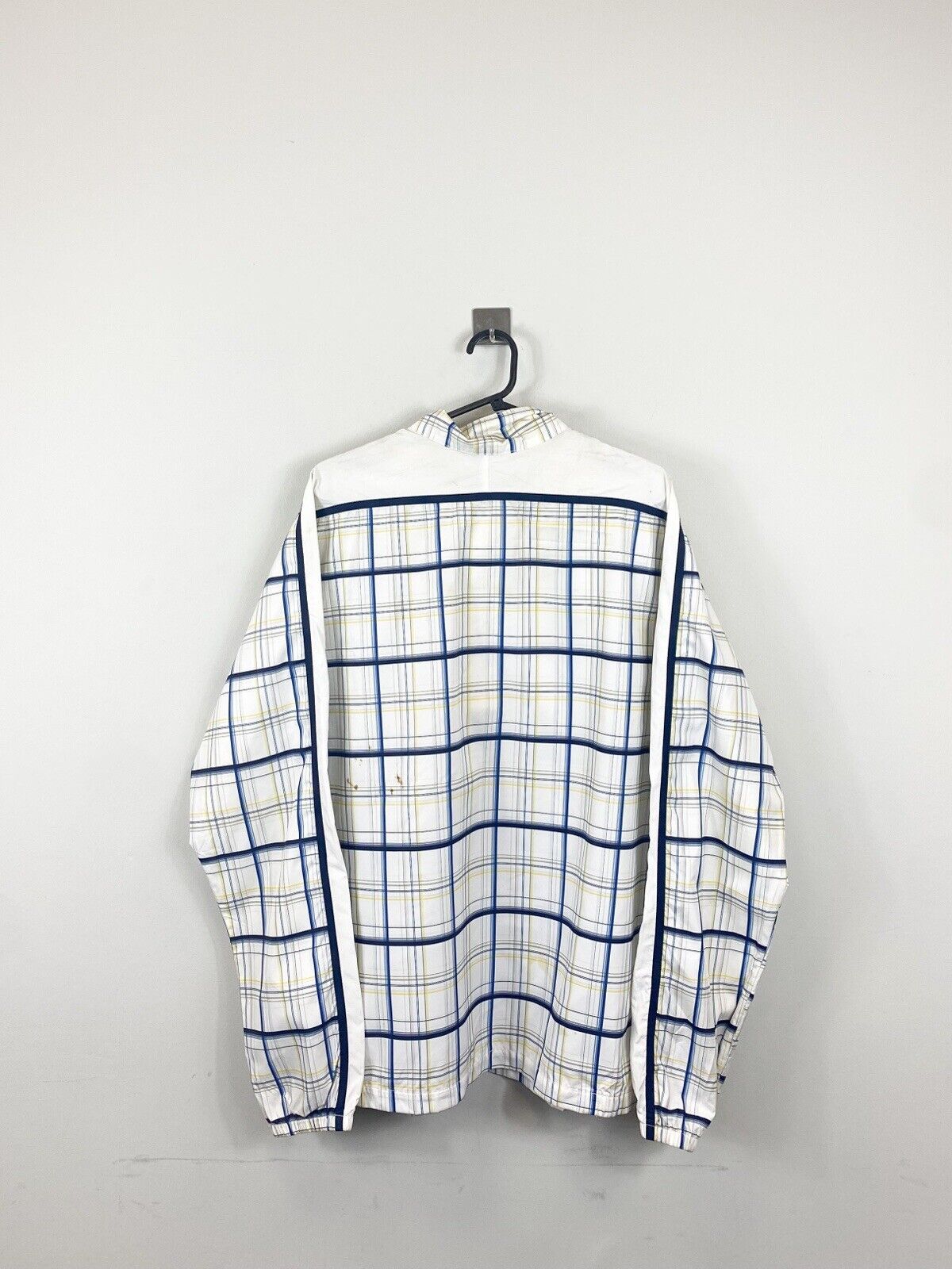 Nike Lightweight Quarter Zip Jacket White Check Mens S