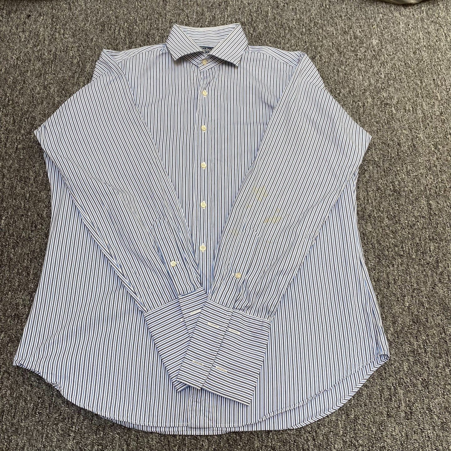 Polo Ralph Lauren Formal Shirt Mens M Blue Regent Classic Fit Button Down