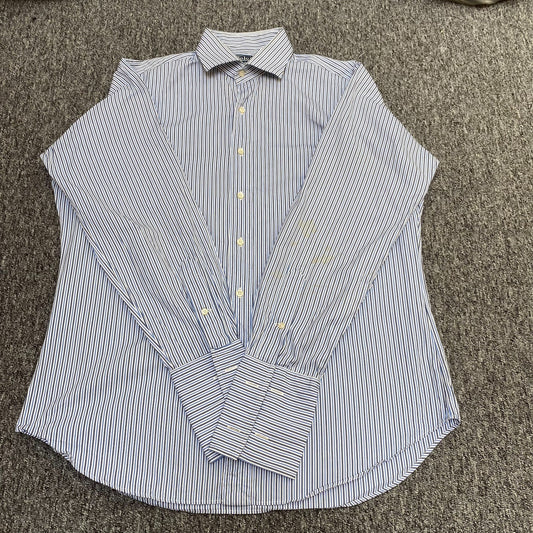Polo Ralph Lauren Formal Shirt Mens M Blue Regent Classic Fit Button Down