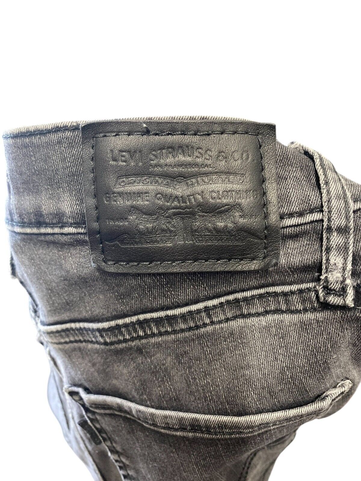 Levi's Jeans Womens 24W 30L Grey Denim Red Tab Stretch Comfort High Rise Skinny