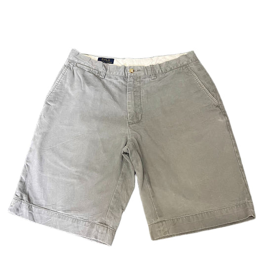 Polo Ralph Lauren Chino Shorts Fits as Mens Medium 32" Waist Grey Flat Front