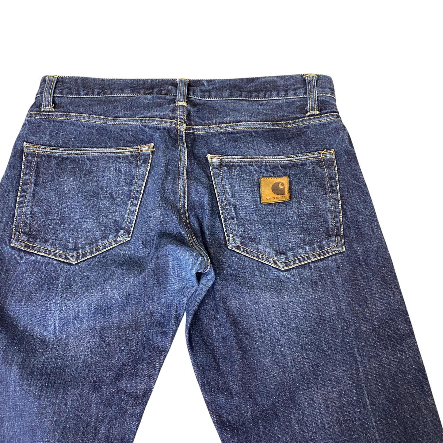 Carhartt Klondike Pant Jeans Men L Blue Denim 5 Pockets Regular Fit Straight Leg
