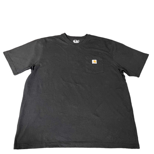 Carhartt Pocket T-Shirt Mens XL Black Hood River Hardwoods Loose Fit Summer Tee