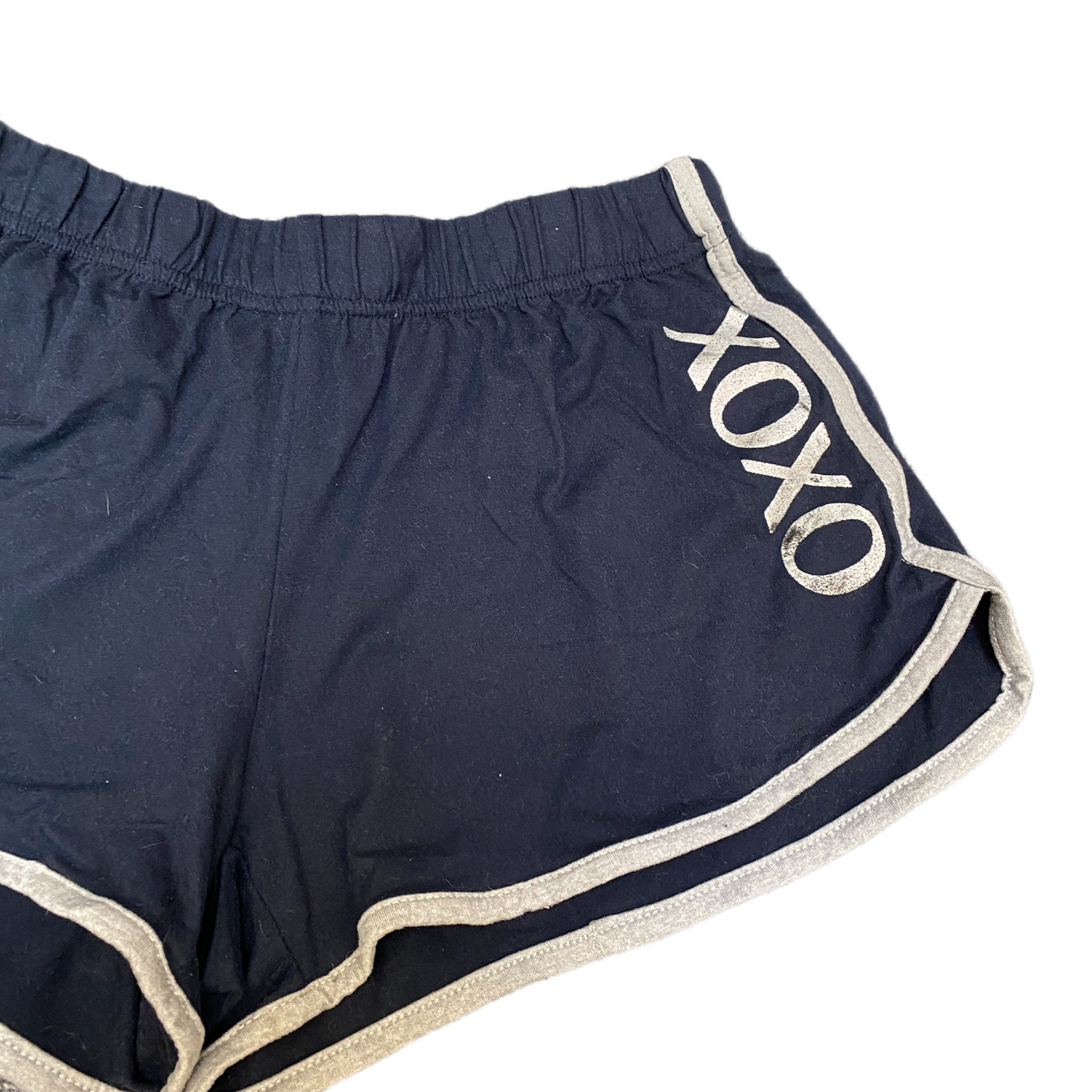 Running Sprinter Shorts Womens S 25" Waist Navy Athletic Workout Gym Dolphin Hem
