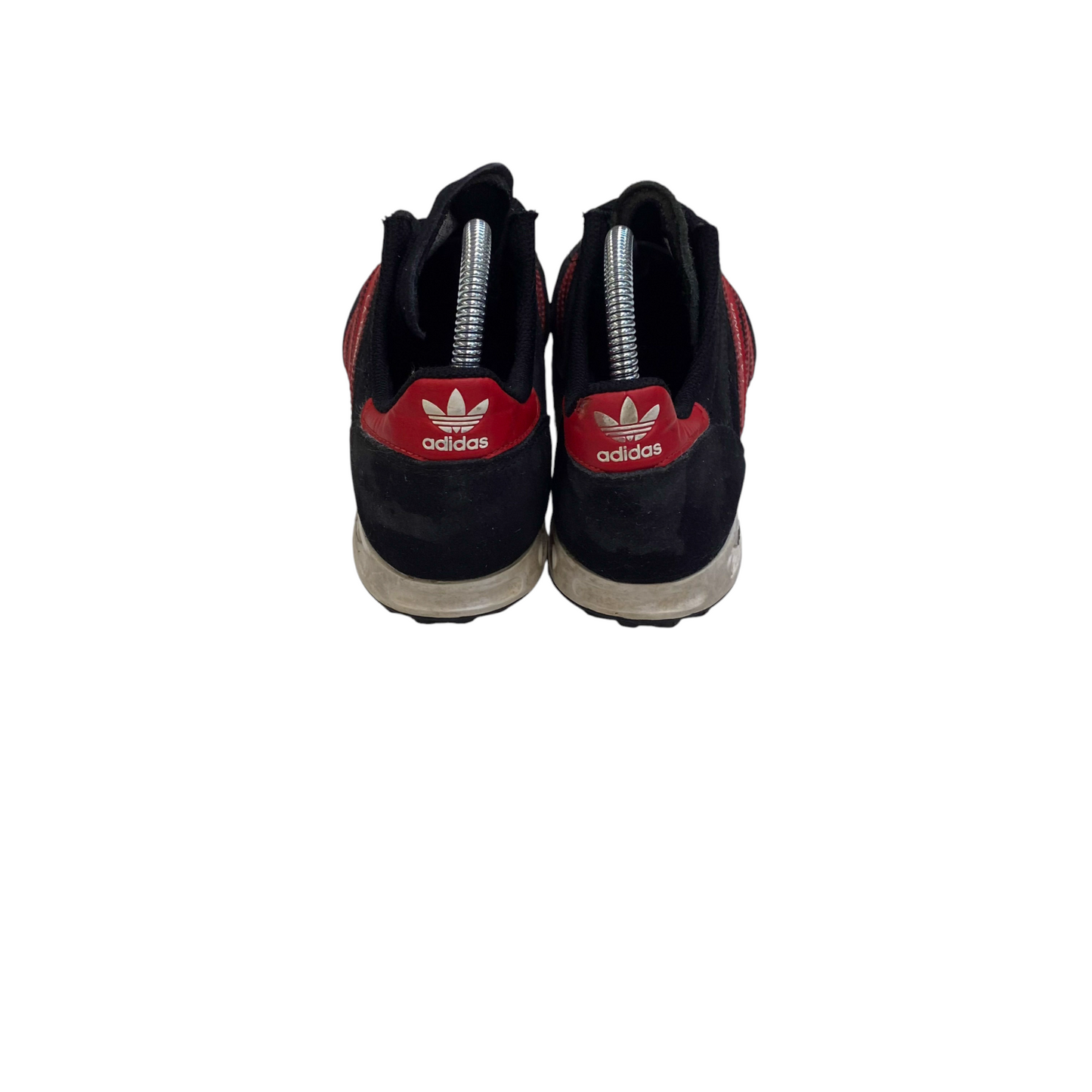 Adidas Original LA Trainers Boys UK Sz 4.5 Core Black Red Trefoil Low Collegiate