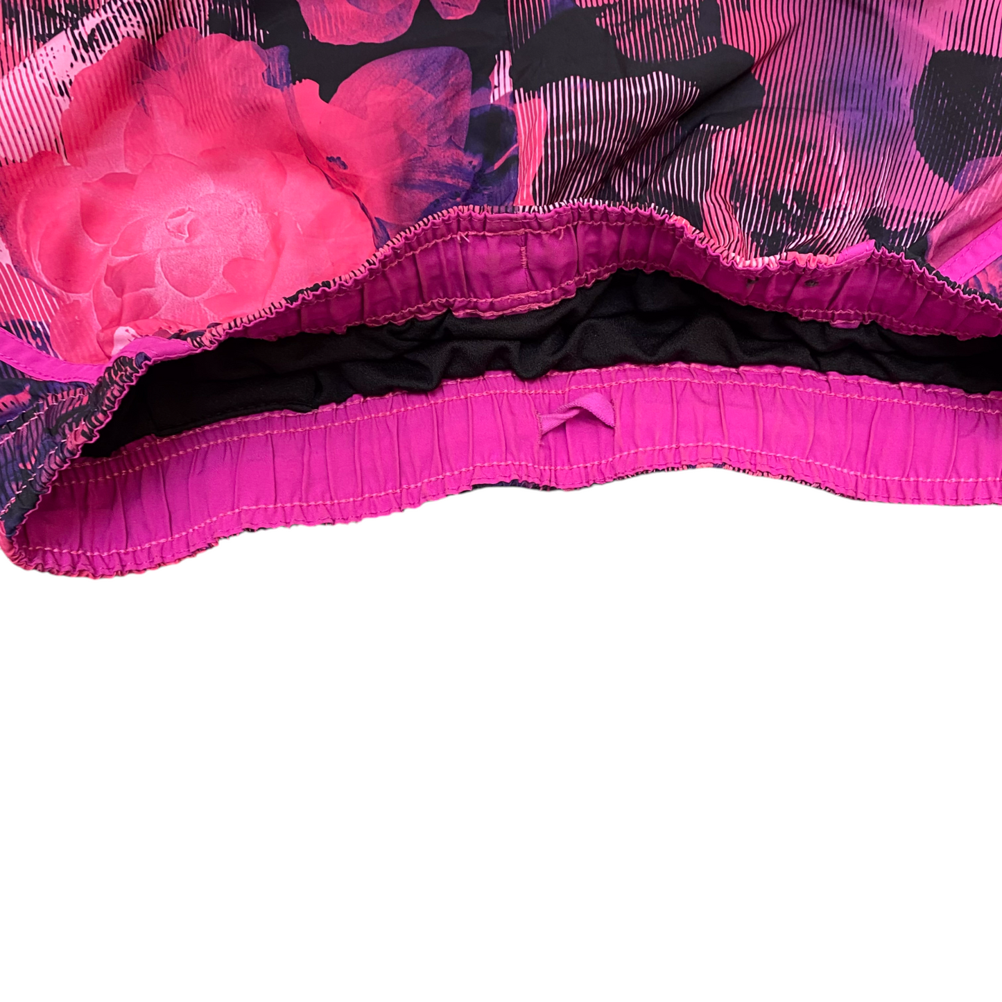 Running Sprinter Shorts Womens Small Multicoloured Floral Athletic Elastic Waist