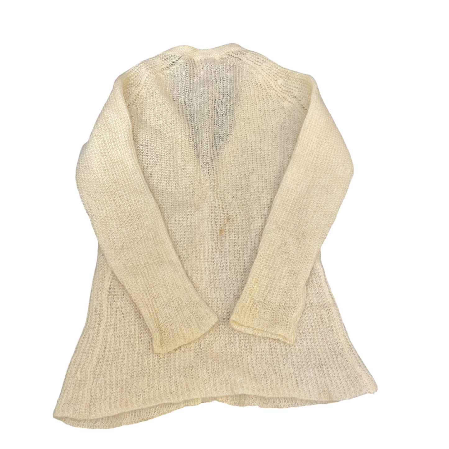 Madolian Cardigan Jumper Womens Small Ivory Long Sleeve Deep V Neck Button Front