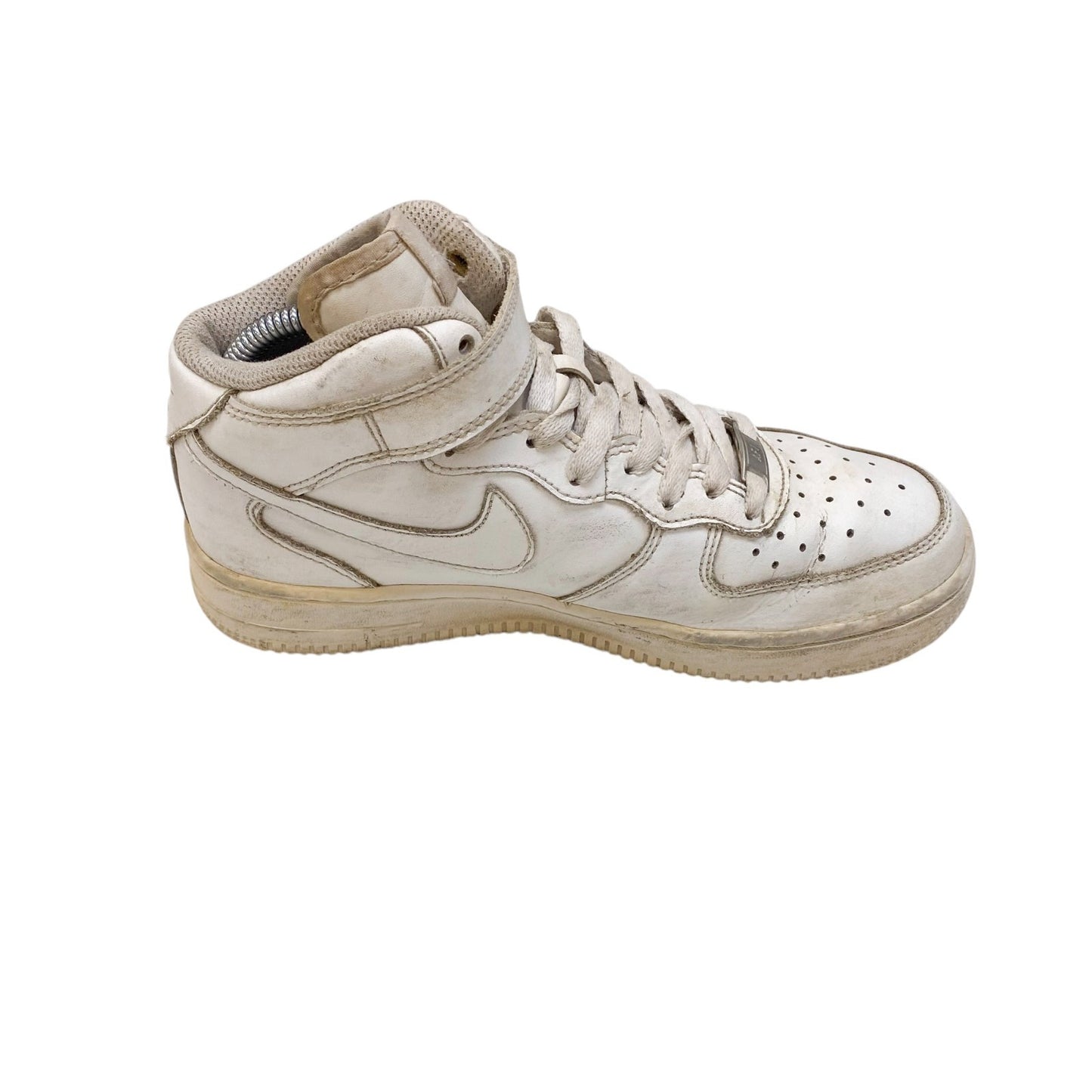Nike Air Force 1 Mid '07 Basketball Shoes Sneakers Juniors 5 White Top Strap