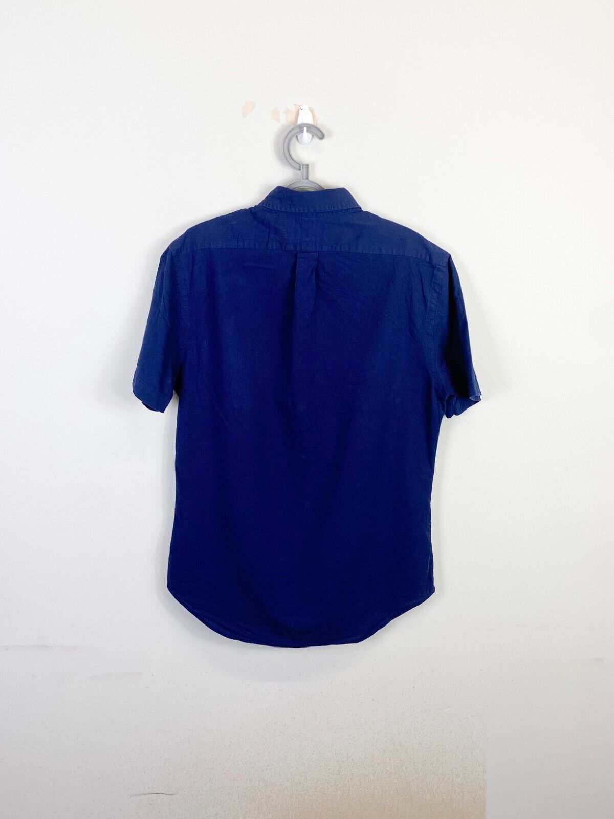 Ralph Lauren Shirt Mens Medium Blue Slim Fit Short Sleeve Blue Polo Pony Logo