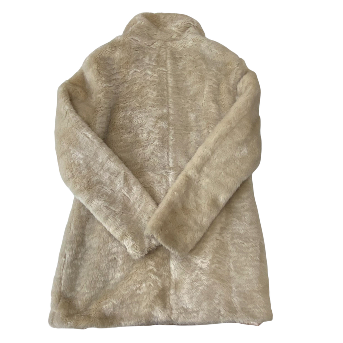 Outerwear Faux Fur Jacket Womens Medium Brown Lightweight Long Sleeve Full Zip