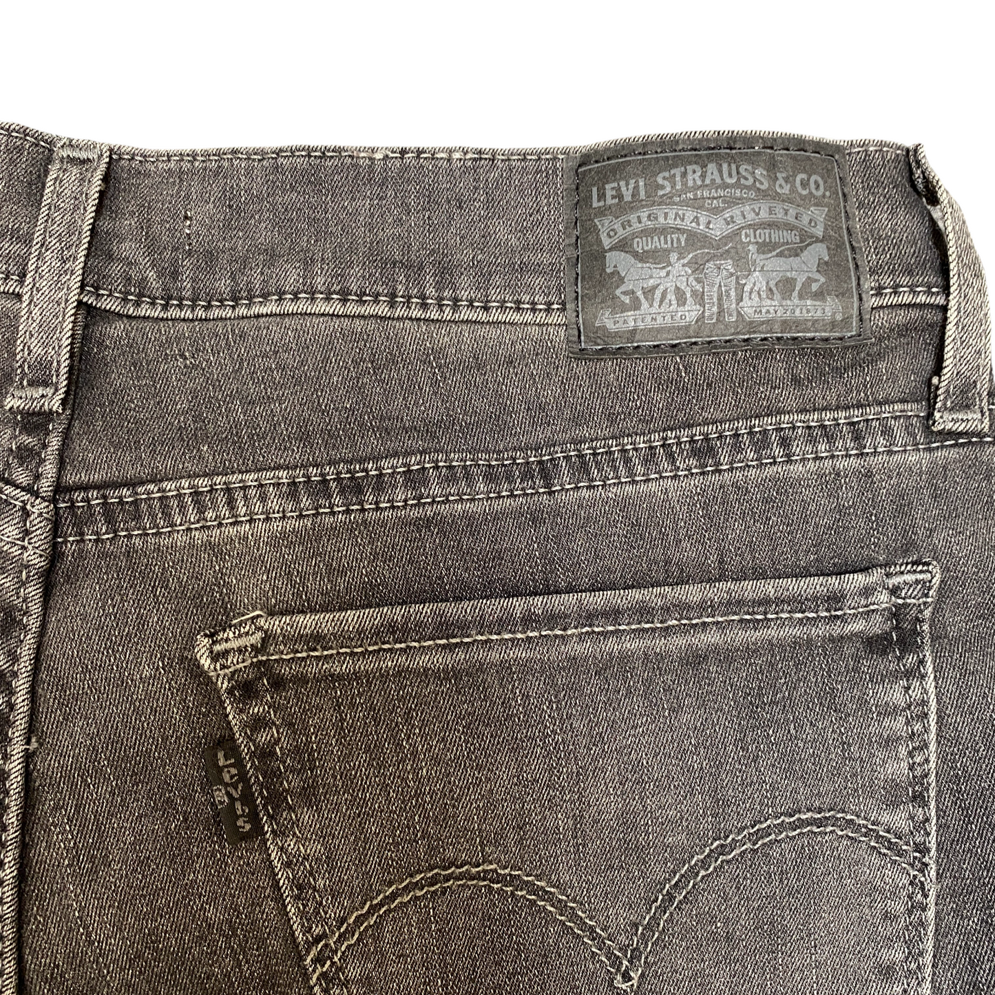 Levi's 710 Skinny Jeans Womens 31" Waist Grey Low Waist Streetwear Grunge Y2K