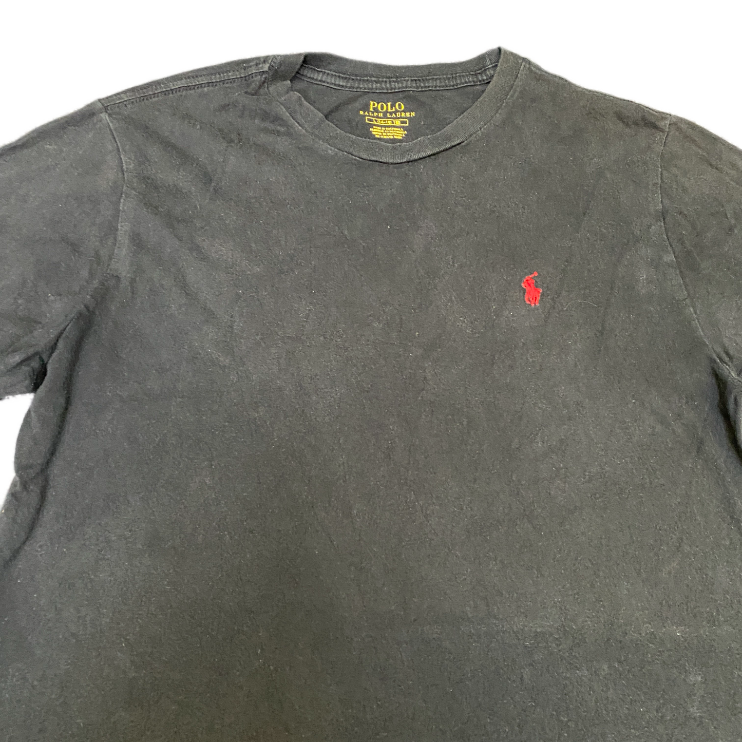 Polo Ralph Lauren T-Shirt Womens Large Black Pony Logo Short Sleeve Summer Tee