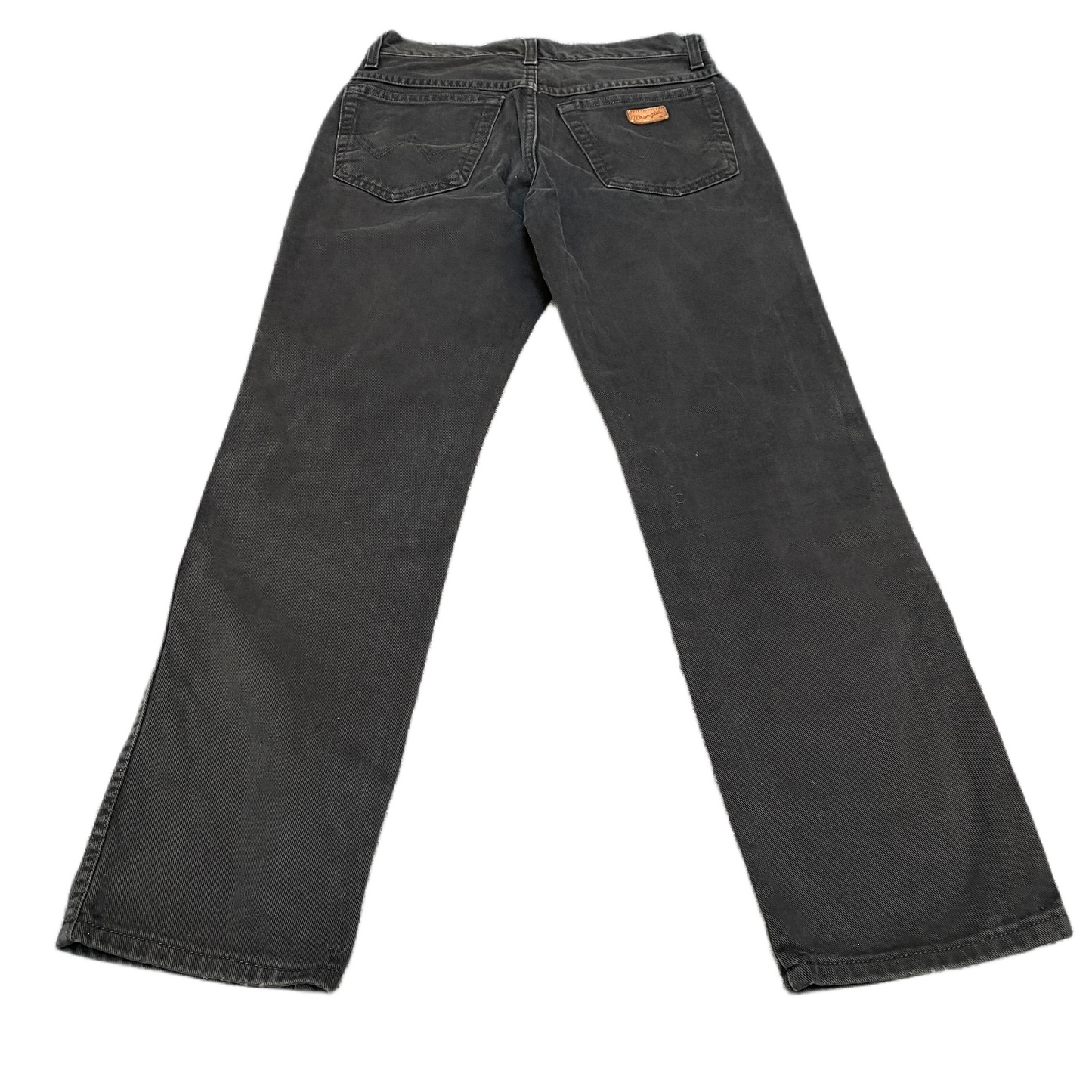 Wrangler Jeans Fits as Men 30" Waist Black Denim Mid Rise Americana Straight Leg