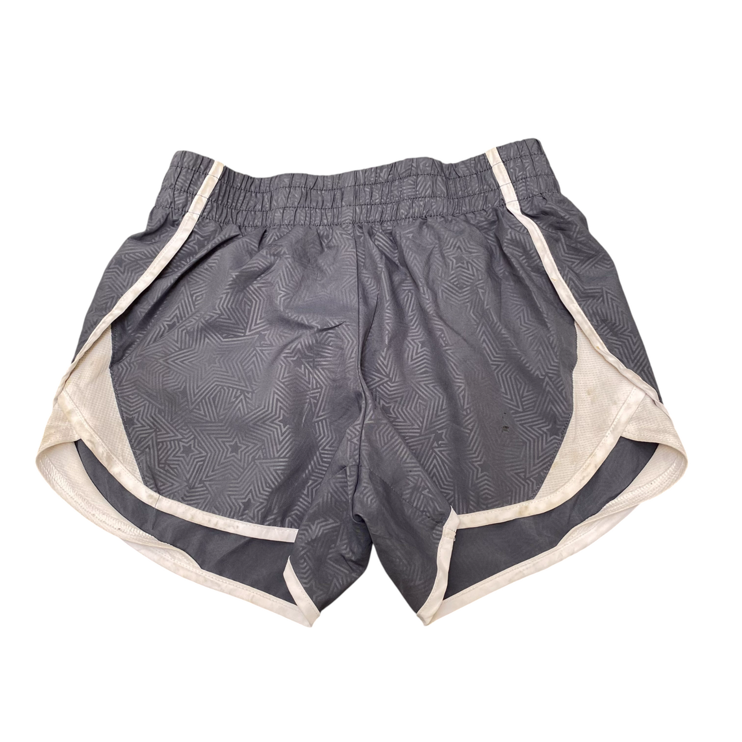 Active Running Sprinter Shorts Womens Large Grey Gym Athletic Fit Elastic Waist