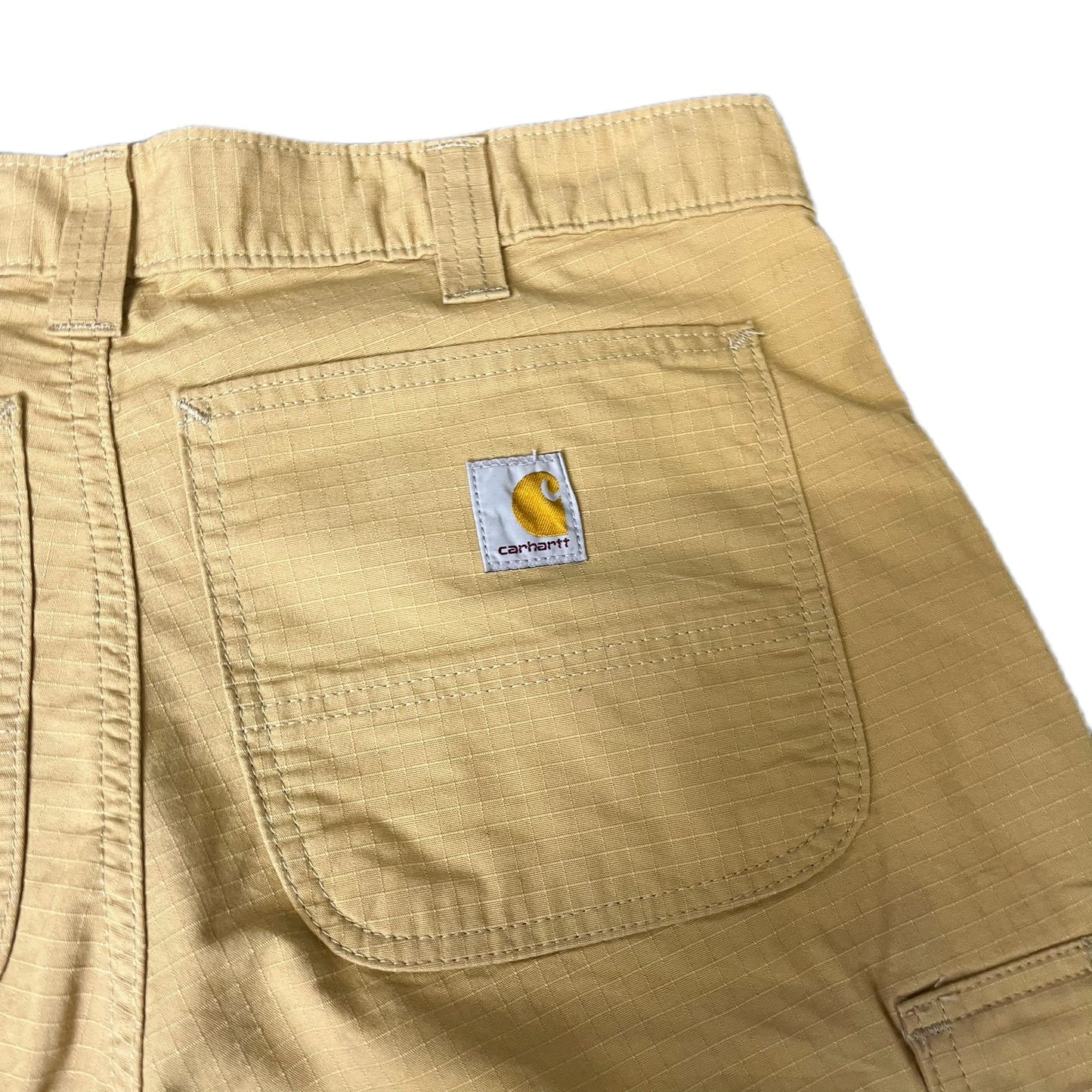 Carhartt Force Ripstop Cargo Work Shorts Fits as Men M 32" Waist Tan Relaxed Fit