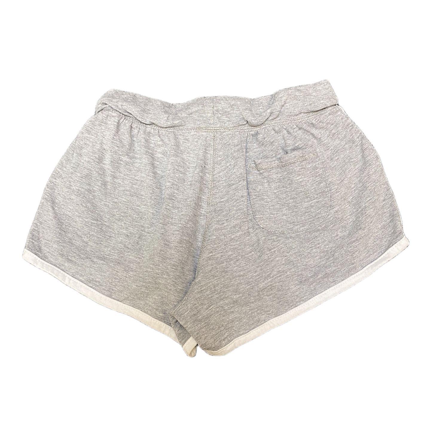 Running Sprinter Shorts Womens XS 25" Waist Grey Stretch Drawstring Dolphin Hem