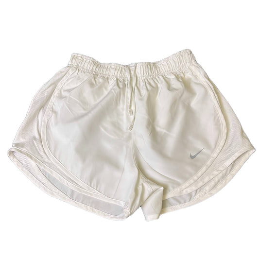Nike Running Sprinter Shorts Fits as Women S 24" Waist White Workout Dolphin Hem