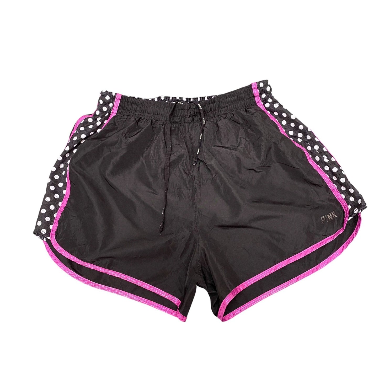 Pink Victoria's Secret Sprinter Shorts Womens Small Black Purple Polka Dot