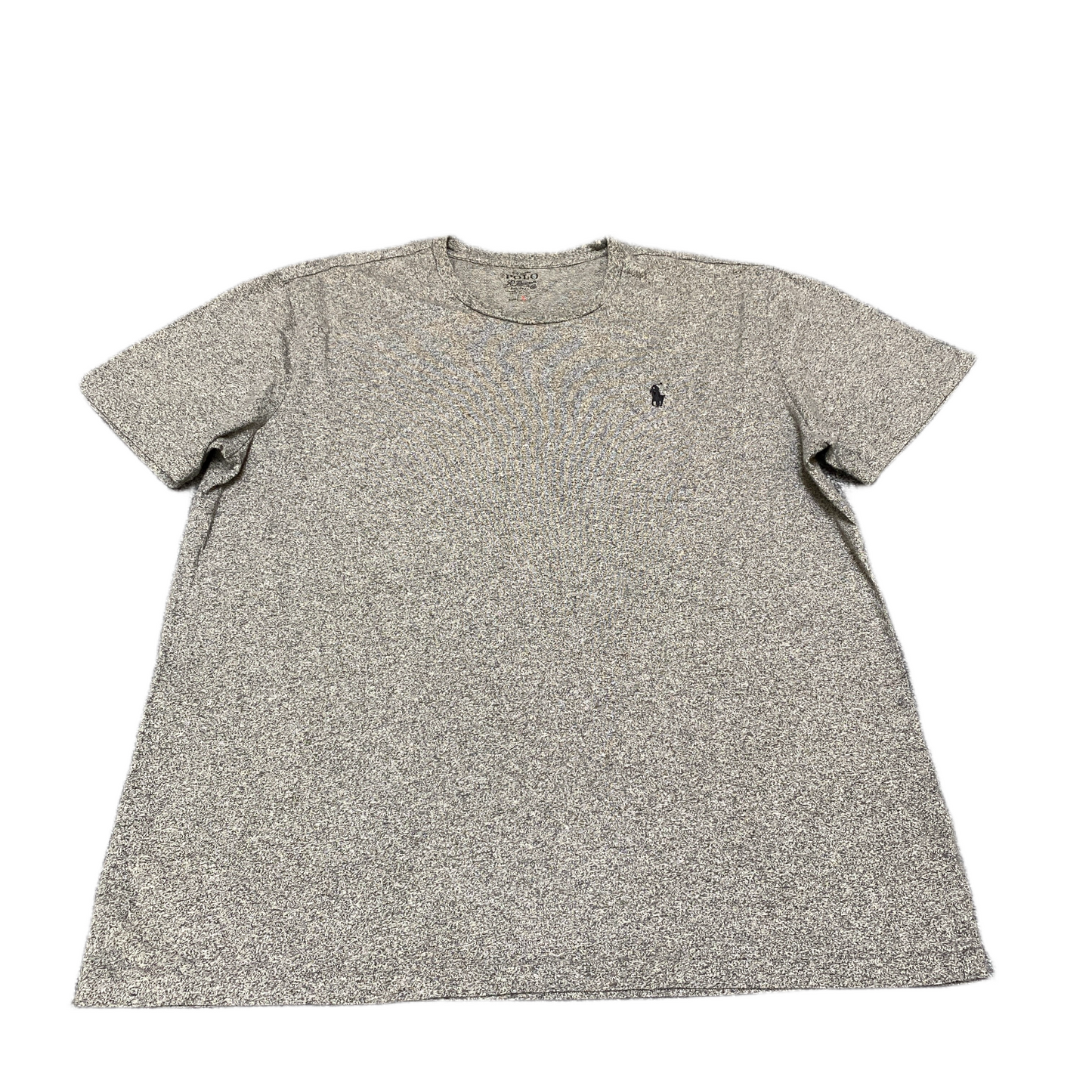 Ralph Lauren T-Shirt Womens Large Grey Heather Pony Logo Crew Neck Pullover Tee