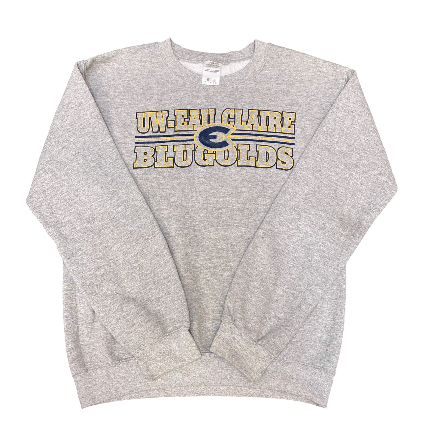 Gildan Wisconsin–Eau Claire Blugolds Sweatshirt Womens Small Grey NCAA Pullover