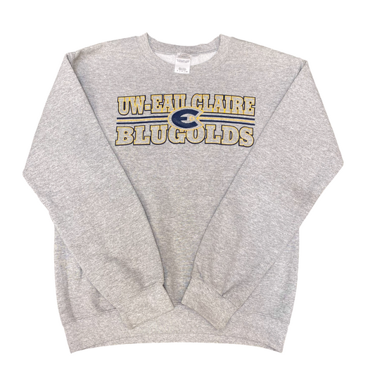 Gildan Wisconsin–Eau Claire Blugolds Sweatshirt Womens Small Grey NCAA Pullover